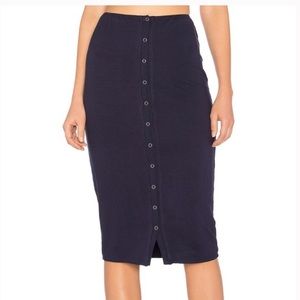 Privacy Please Navy Pencil Skirt